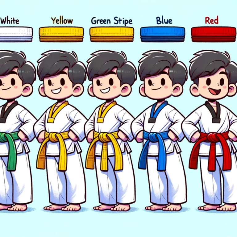 What is the order of belts in Taekwondo?
